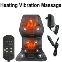 Home Office Car Full-Body Massage Cushion Heat 7 Motors Vibrate Back Neck Mat Chair Massage Relaxation Seat New Year's Present 2