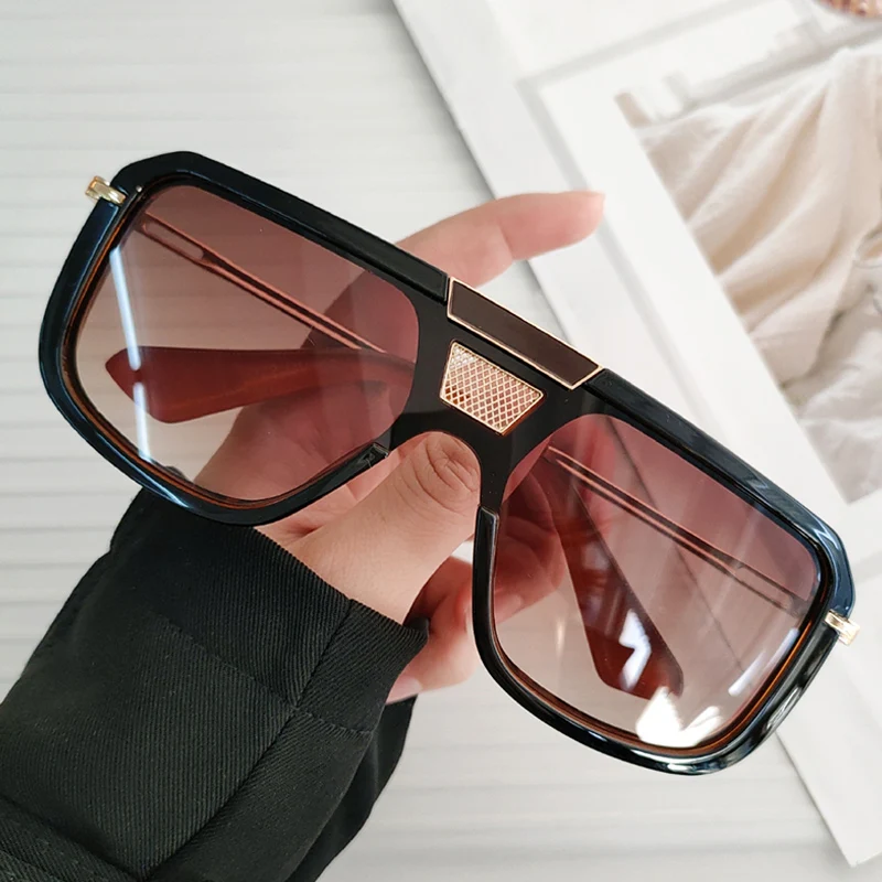 Occhiali da sole quadrati Oversize Vintage da donna occhiali da