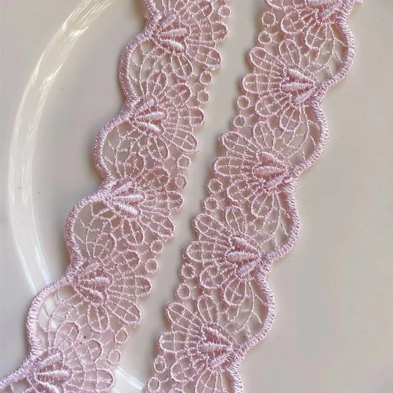 

Венецианские кружевные аксессуары «сделай сам», флуоресцентные розовые ажурные цветочные аксессуары для одежды различной одежды, бюстгальтера, юбки, 10 метров, 3 см в ширину