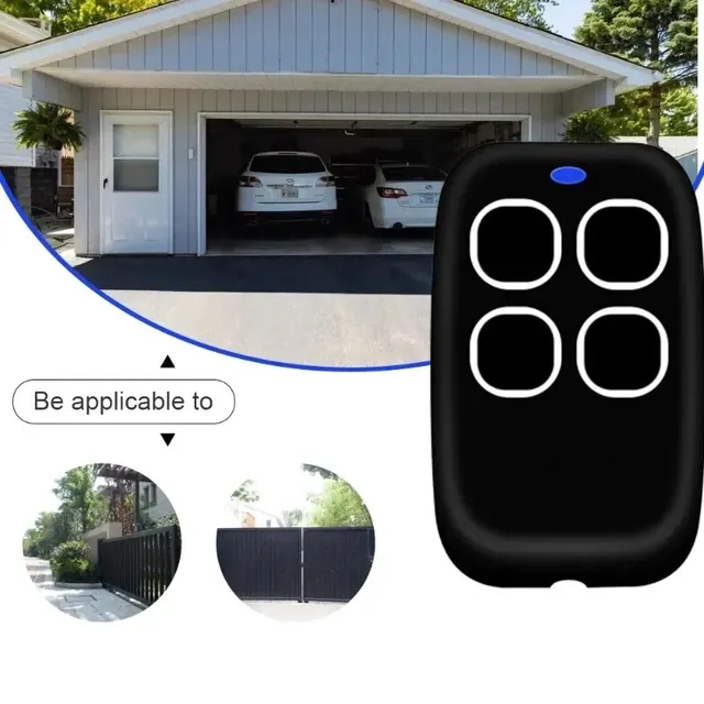 Garage Door RF Remote Control Duplicator 433MHz Code Grabber Clone Gate Key Fob Command Hand Transmiter 4 Buttons waterproof 3