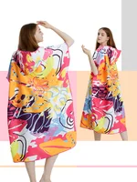 Surf Poncho Towel Poncho Quick-Dry Towel Hoodie Microfiber Beach Robe Changing Poncho Swim Towel Beach Poncho For Adults (A19) 1