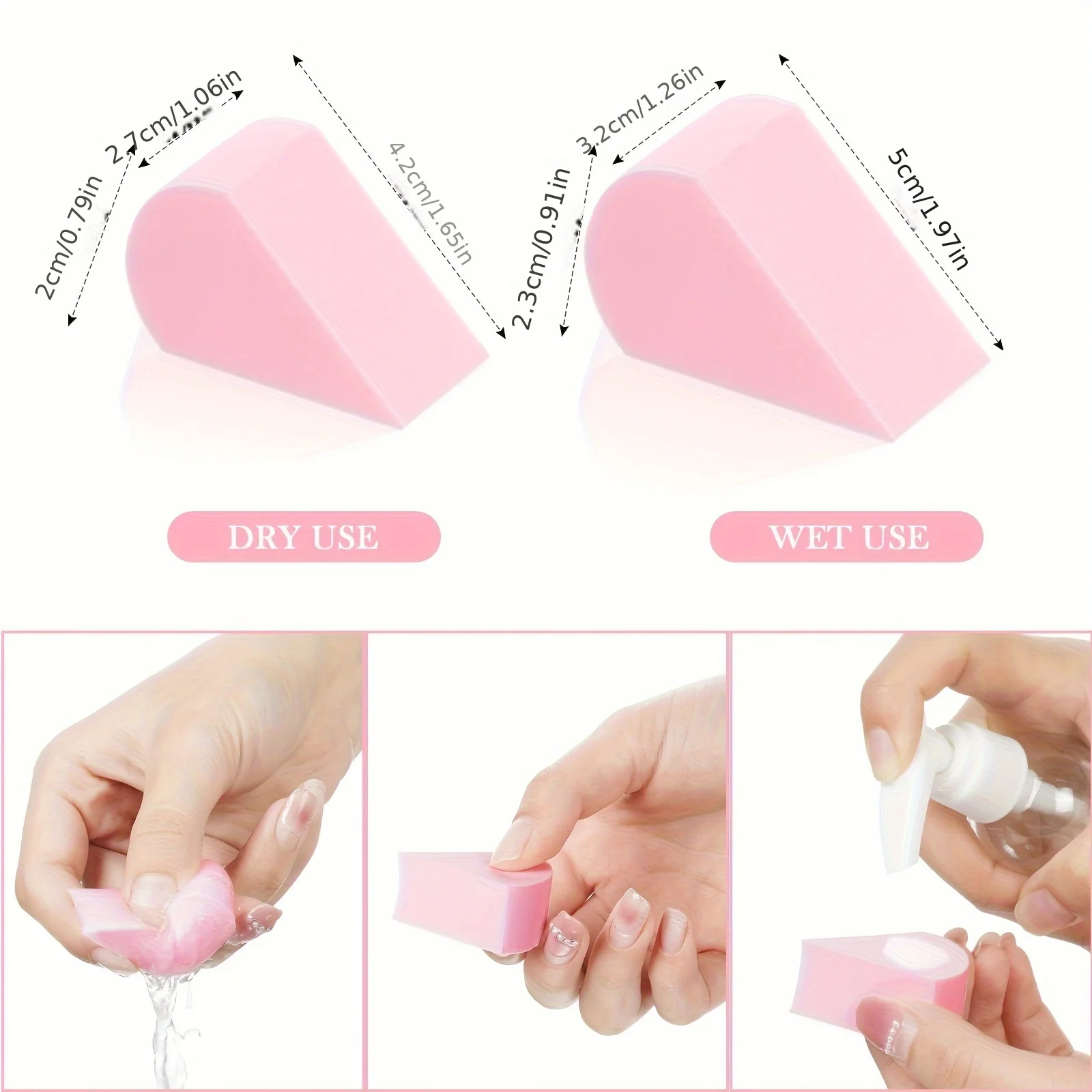 8Pcs Petal Makeup Sponges - Random Color for Foundation/Concealer | Soft Reusable Hypoallergenic Cosmetic Tools