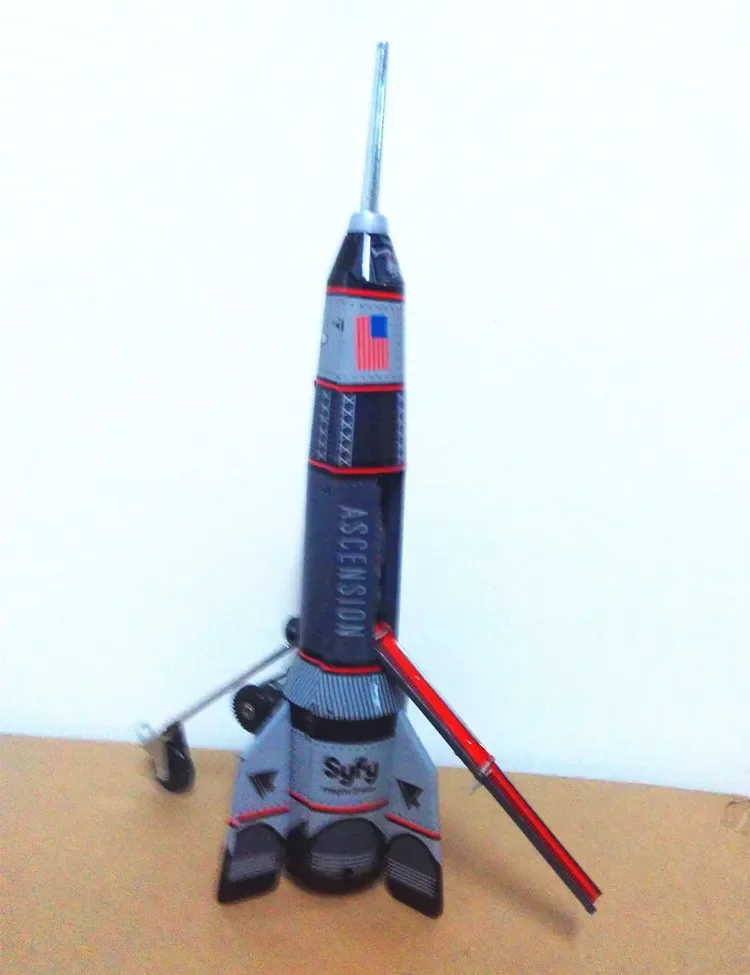 [Funny] Adult Collection Retro Wind up toy Metal Tin skyexpress rocket Mechanical toy Clockwork figures model kids gift