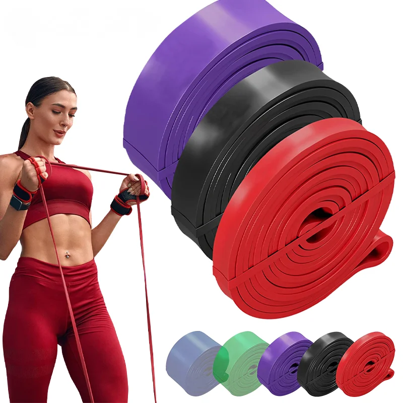ExerciseResistanceBandsNaturalLatexElasticRubberWorkoutFitness