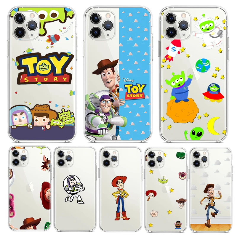 best iphone 13 pro max case Disney Cute Toy Story For Apple iPhone 7 8 X XR XS 11 12 13 Pro Max Mini Plus luxury Transparent TPU Non-slip Phone Case 13 pro max case