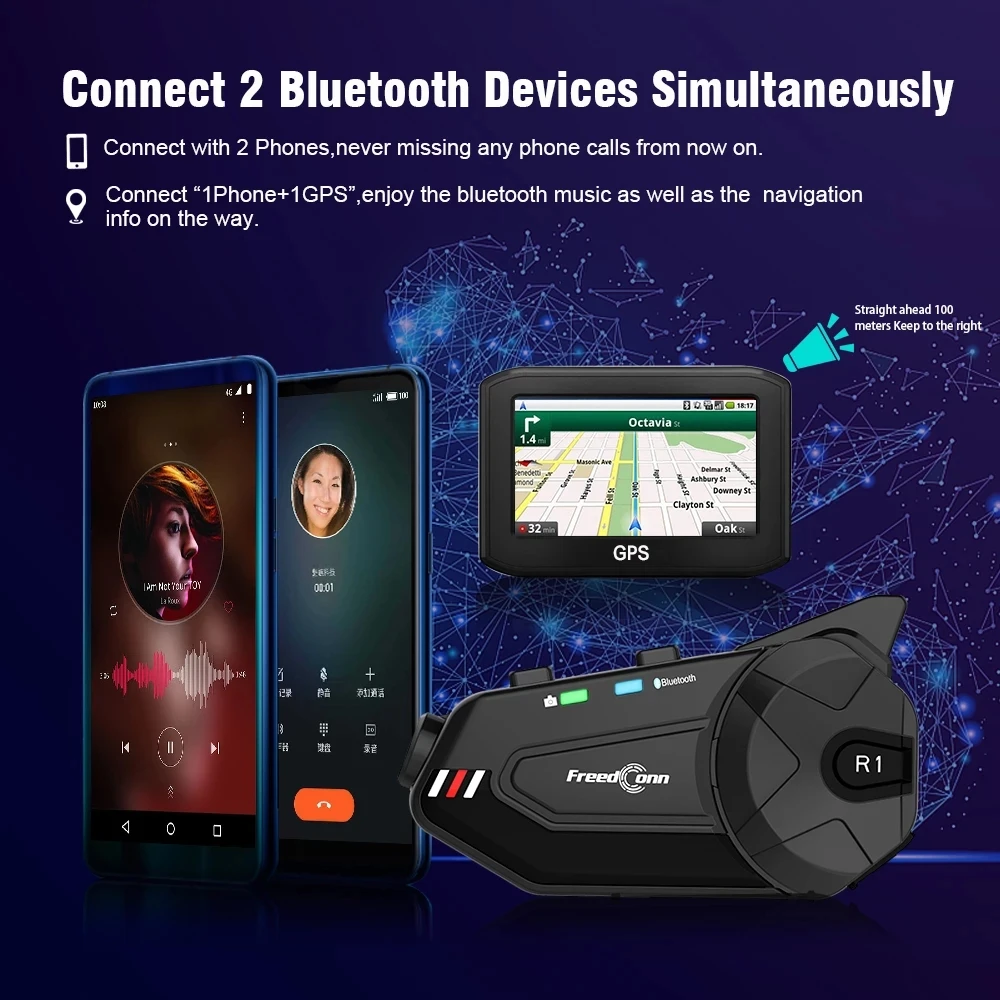 Motorcycle Helmet Headset FreedConn R1plus Bluetooth Intercom with 1080P Camera FM Radio 1000M 6 Riders Waterproof Wireless Communication Sysstems Motorcycle Helmet Headset FreedConn R1plus Bluetooth Intercom with 1080P Camera FM Radio 1000M 6 Riders Waterproof Wireless Communication Sysstems