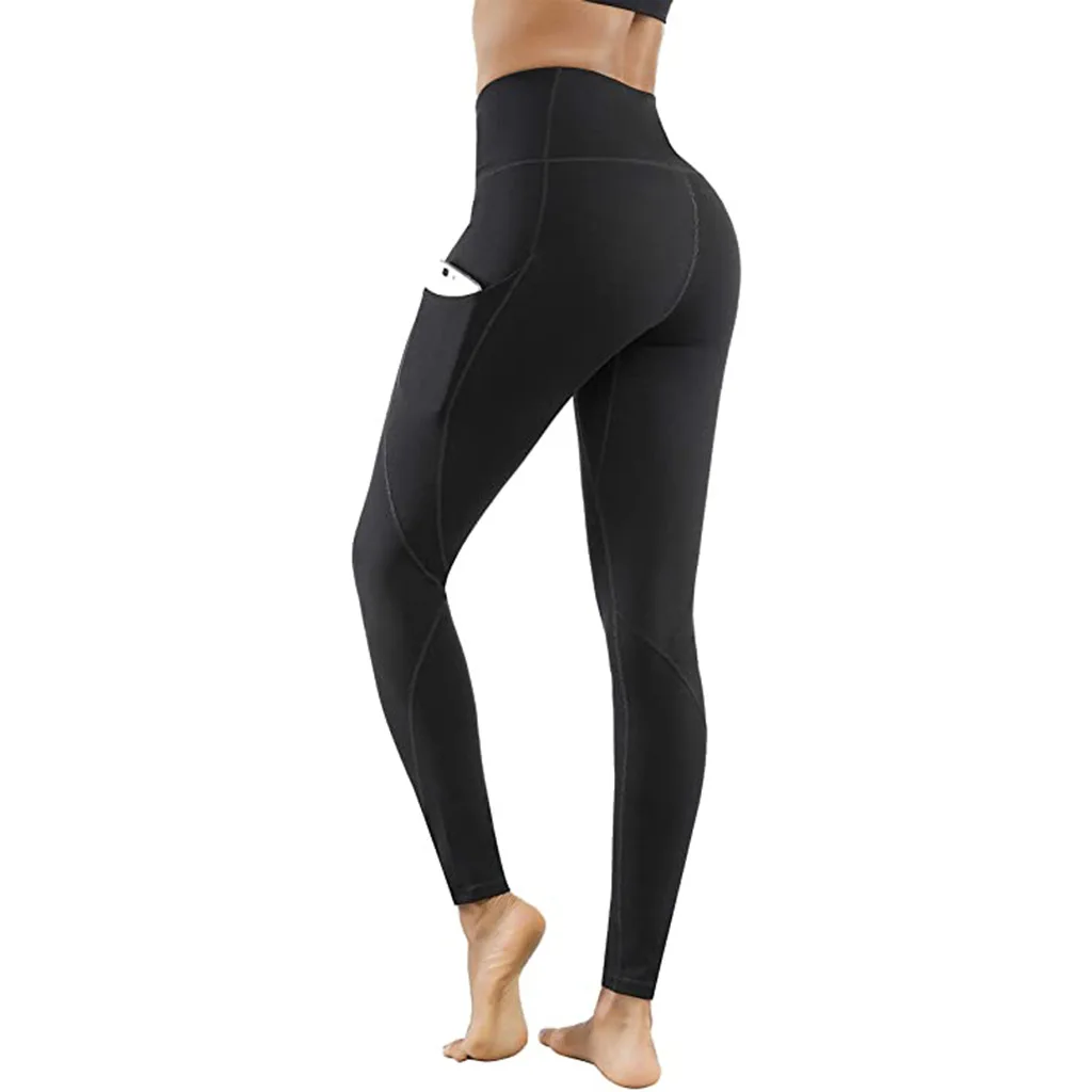 Yoga Pants Women Sexy Butt Lifting High Waist Elastic Leggings Workout Running Skinny