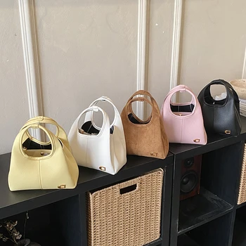 Borsa a tracolla hobo in pelle scamosciata marrone da donna, elegante, grande capacità, con tracolla regolabile, borsa a tracolla casual per tutti i giorni