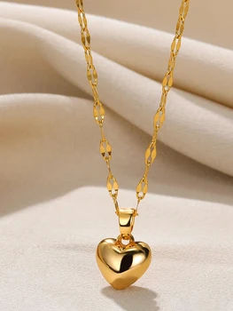Aço inoxidável Ouro Santo Charme Colar Pingente para Mulheres, Clavícula das Meninas Cadeia Jóias, Presente de Férias, Nova Tendência 1