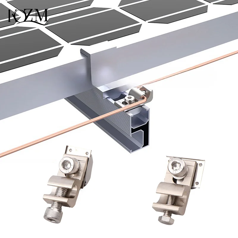 1PC Solar Panel Tools Accessories Solar Panel Mounting System Ground Grounding Lug Standard Grounding Clip solar panel mounting set solar panel clips