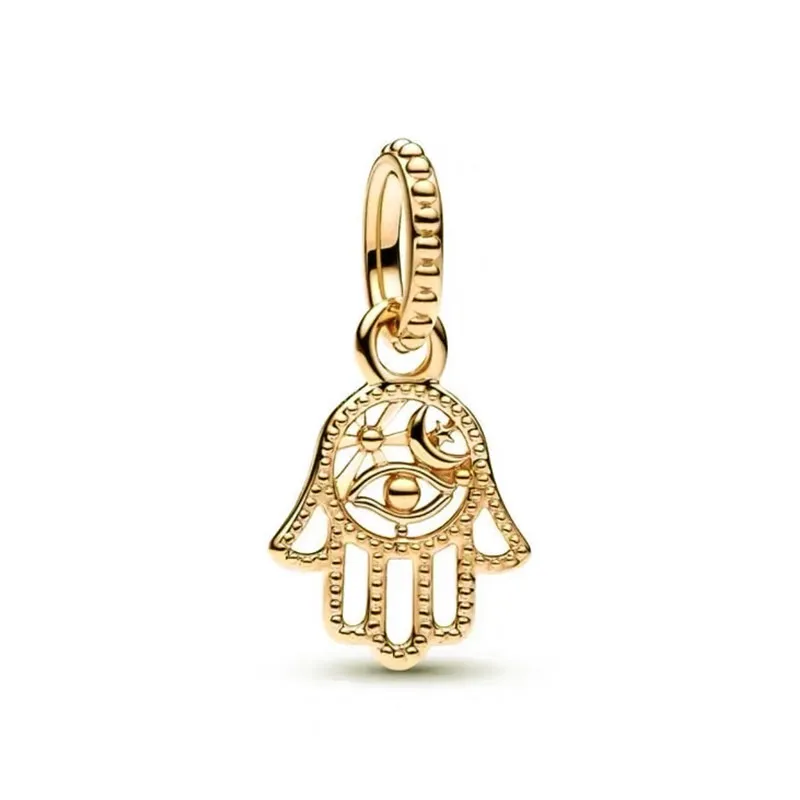 Gold Security Chain Snowflake & Dragon Hot Air Balloon Charm Beads for 925 Silver Bracelet 5
