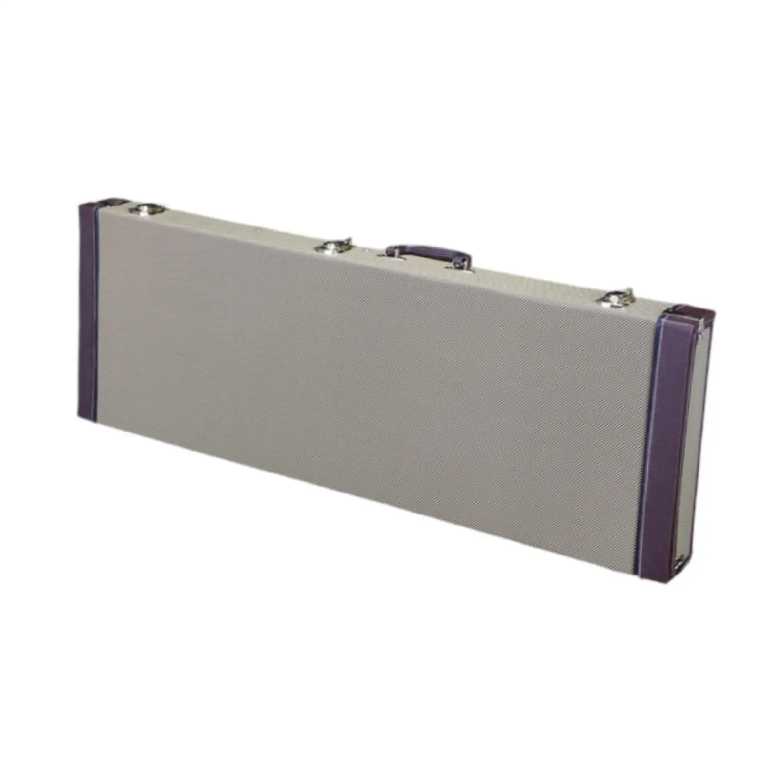 Electric Guitar Case Square Hardshell with Lock Latch Padding Lockable