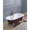 69" Freestanding Luxury Bathtub Cast Iron Double Ended Enamel Claw Paw Feet Tub Multi-Color Custom Built sw1022 6