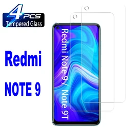 Premium 9H Tempered Glass Screen Protector - HD Clarity, 2/4 Pack for 4 pieces (For Redmi Note 9)