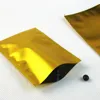 100pcs Top Open Gold Matte Aluminum Foil Bags - Three Sides Sealed Dumb aluminium Plastic Flat Pouches Eyes Mask Goods Packaging 5