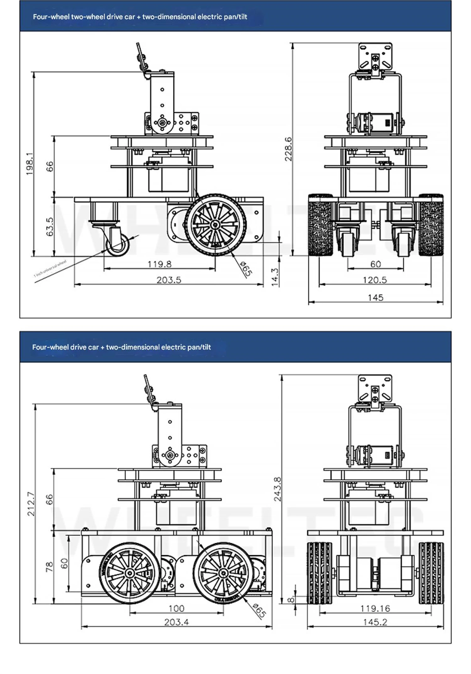 WHEELTEC R3X Series Intelligent Car Chassis