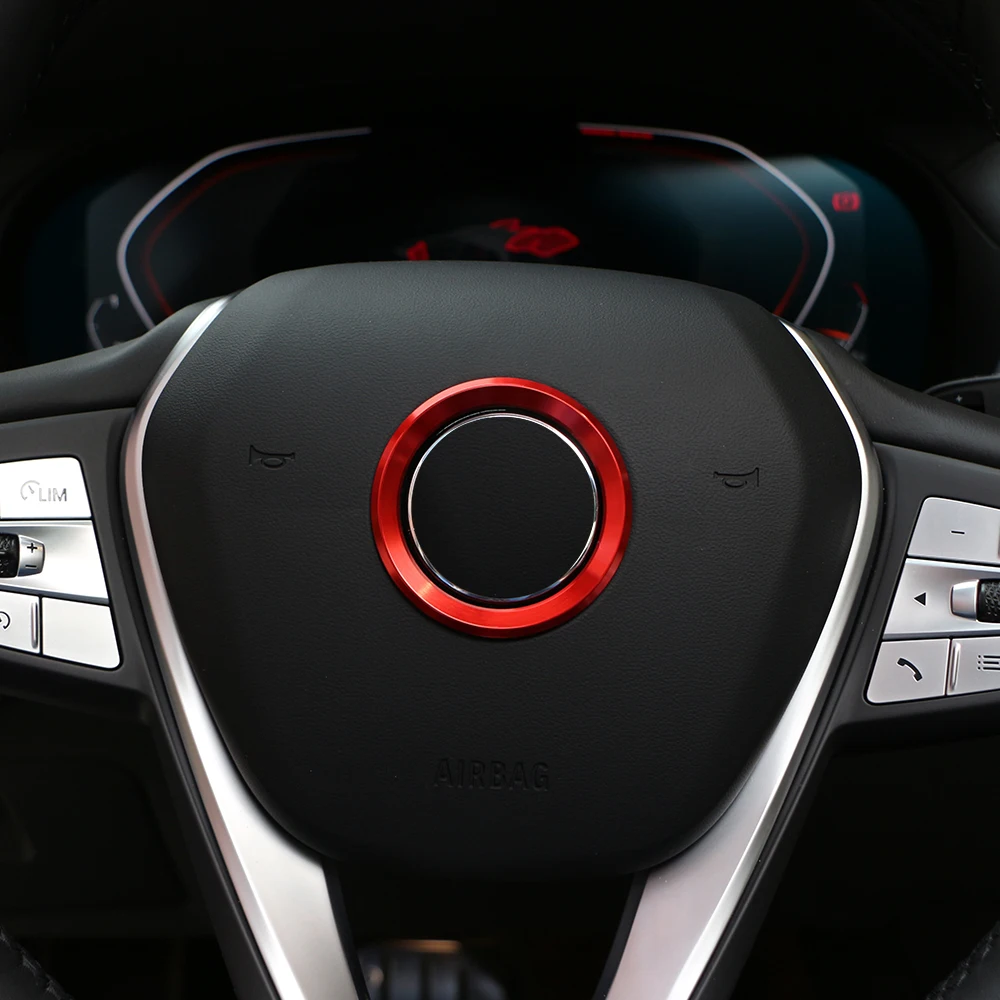 Premium Aluminum Steering Wheel Logo Trim Cover