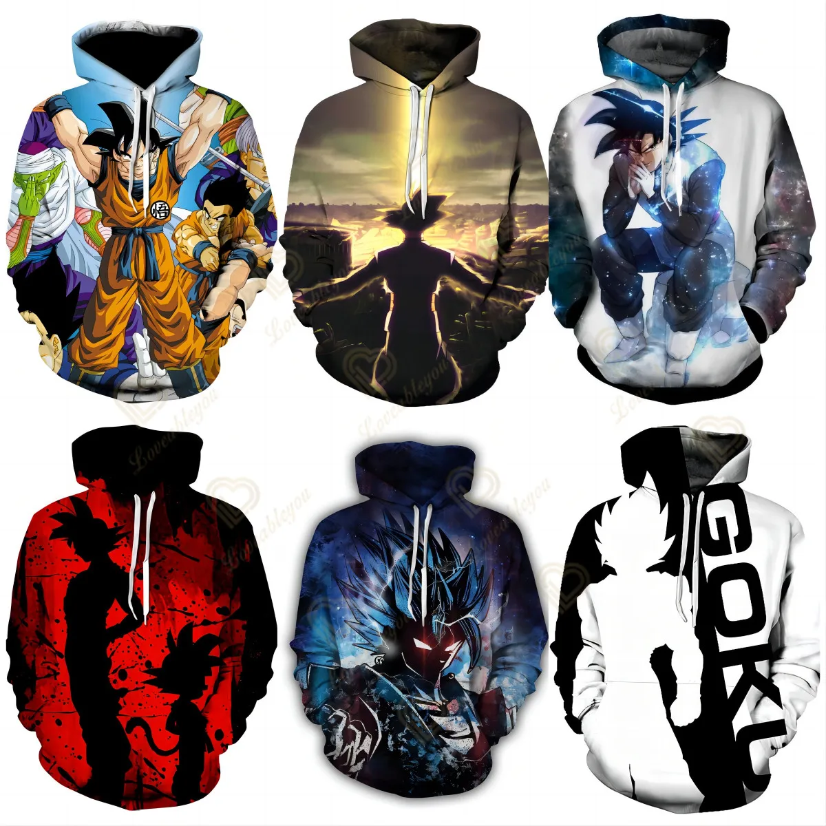 

2021 Hot Dragon Ball Z Hoodies Thick Women Sweatshirt Autumn Winter Fleece Long Sleeve Print Hoodies Sweatshirt Women Clothes