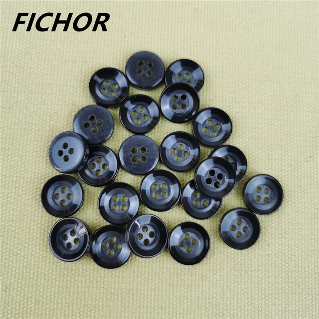 10 dark brown resin sewing buttons - Pick your size: 9mm, 10mm or 11mm