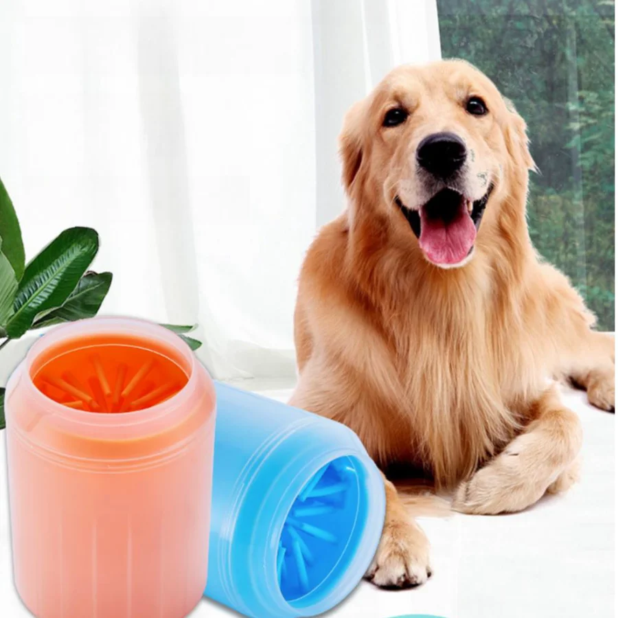 Soft Silicone Pet Paw Cleaner, Soft Washer Cup Cerdas Suaves, C Paw Limpa Escova, Rapidamente Limpa Patas, Dog Foot Wash Tool