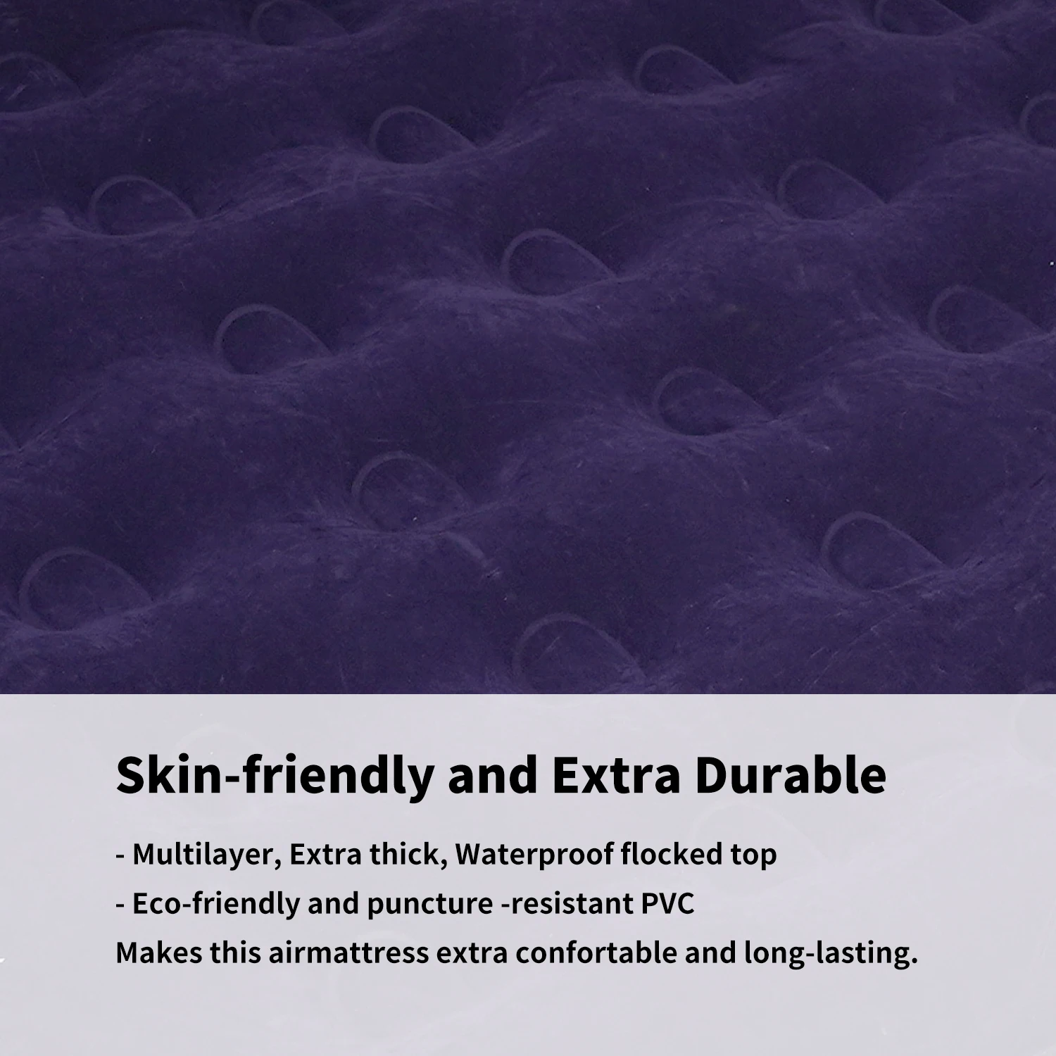 Description Picture 5 of itemCOMCO Inflatable Mattress for Guests & Home,Flocking Surface&Durable PVC , Rapid inflation, Air Bed for Camping