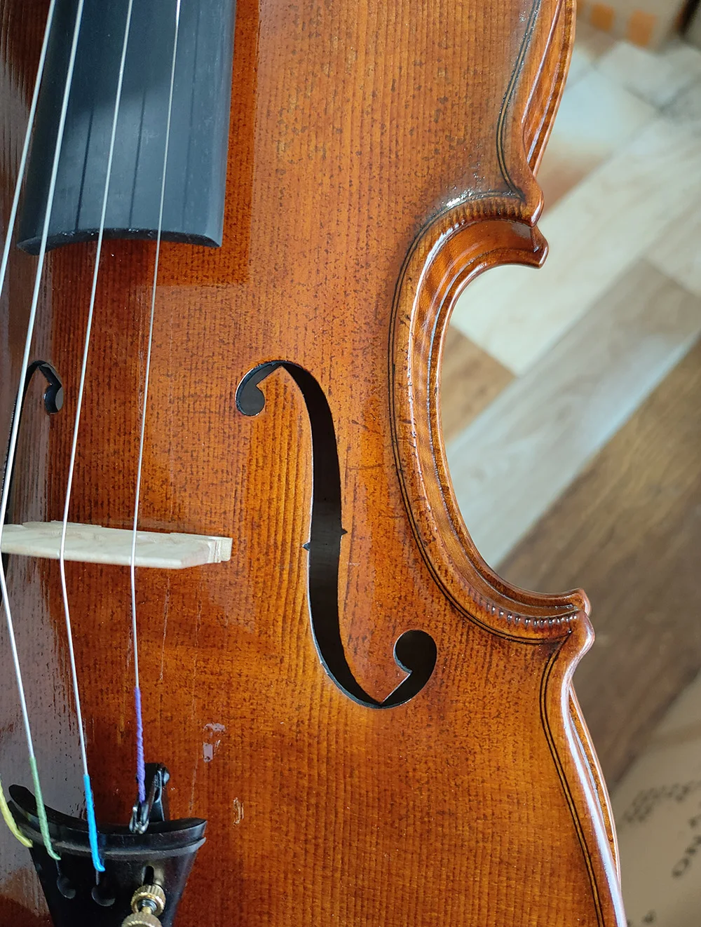 Stradivarius Violin Size 4/4 #3423 One Piece Back! Master II Level European Wood Handmade Oil Antiqued Varnish