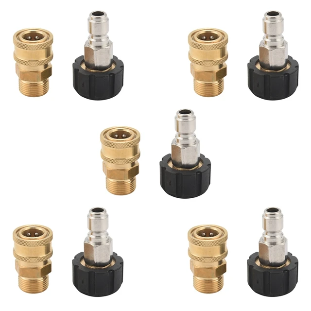 Adaptateur de nettoyeur à pression M22 à 1/4 pouces, Kit de connexion rapide  M22 15Mm à 1/4 pouces - AliExpress