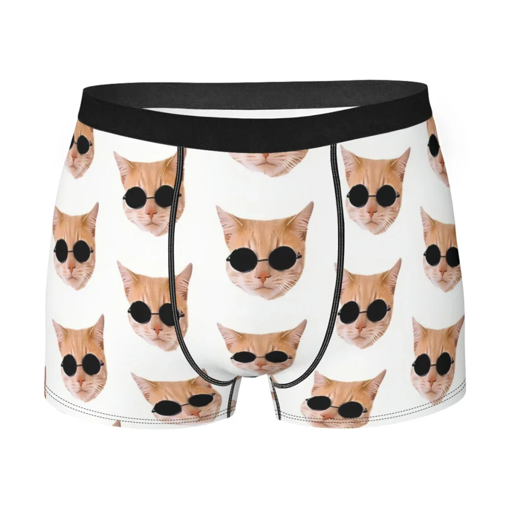 

Cool Cat Meme Funny Underpants Cotton Panties Male Underwear Ventilate Shorts Boxer Briefs