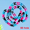 3D 24/48/96 Hole Large Soft Kite Tail Hanging Hole Snake Shaped Color Rotating Ring Umbrella Cloth Kefu Rope Accessories 6