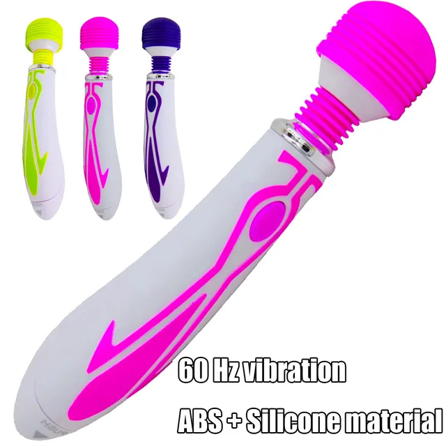 60 Hz leistungsstarker Zauberstab-Massagegerät, Vibrator, USB wiederaufladbar, Körpermassagestab für Frauen, Klitoris-G-Punkt-Stimulator, ABS-Silikon, Adul