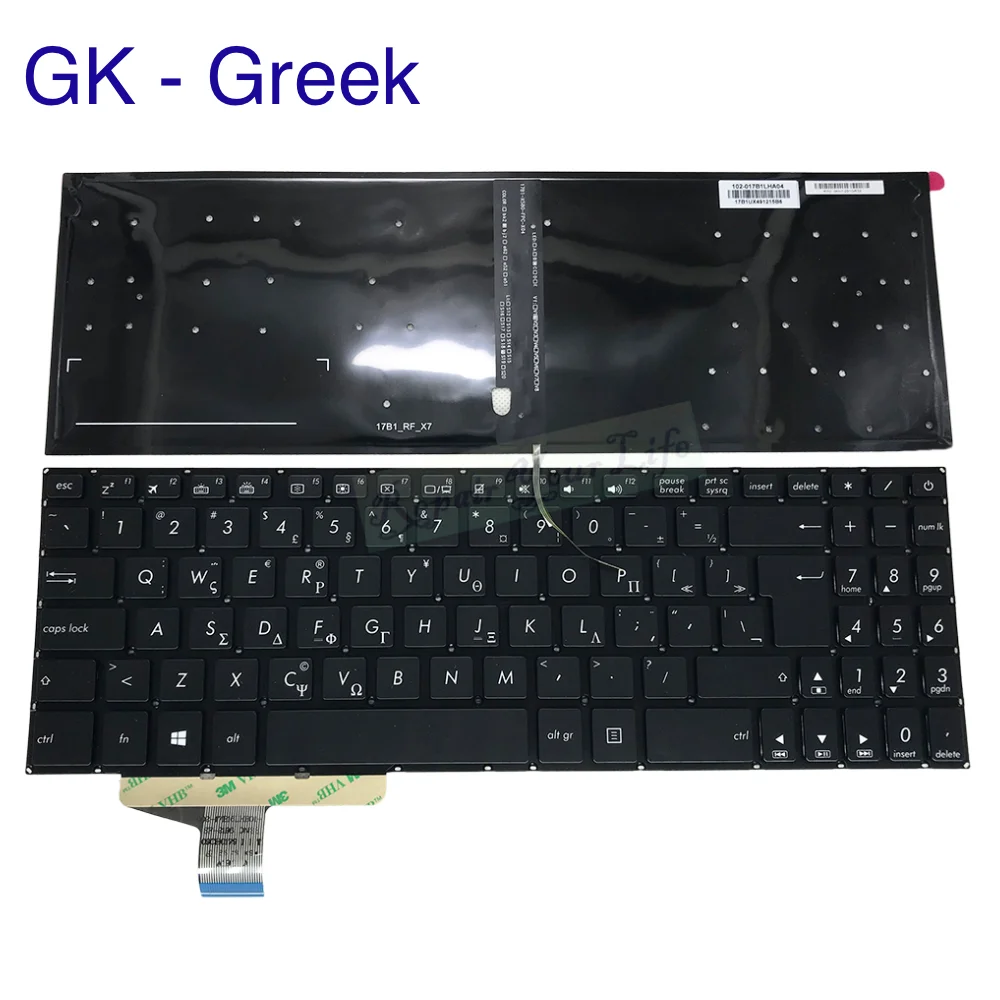 Teclado Retroiluminado para Asus Vivobook Italiano Grego Espanhol Teclado Latino N580 it gk hu la N580v N580vd N580vn N580gd - Imagem 3
