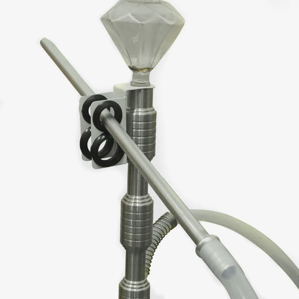 SY 1PC Metal&Silicone Hookah Shisha Hose Holder Hookah Accessories Max Dia.23mm Min Dia 19mm Can Hold 2 Hose Smoking Accessories 3