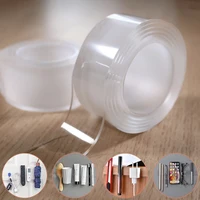 Double Side Tape Feature Waterproof Reusable Adhesive Transparent Glue Stickers Suit for Home Bathroom Decoration 1/2/3/5 Meters 1