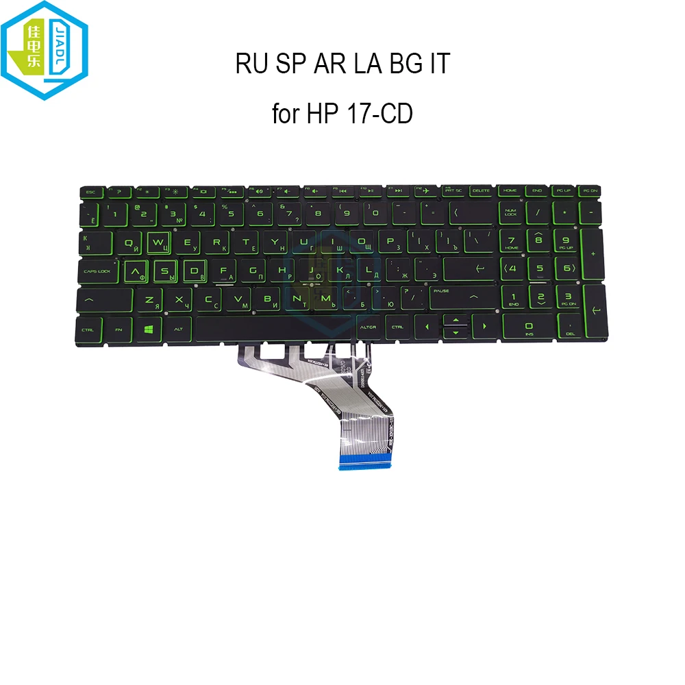 Teclado Retroiluminado para hp Pavilion Gaming Espanha Russo Árabe Latino Italiano bg Teclado 16 a 17-cd 15-ec 16-a0000 17-cd000