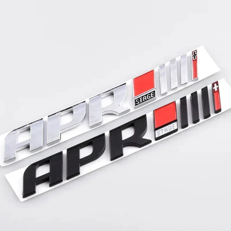 3D ABS APR 스테이지 III 3+ 레터 로고 자동차 리어 트렁크 부트 배지 엠블럼 스티커 (폭스바겐 골프, 아우디 R8, RS, A3, A4, Q5, A6, A8, Q7, Q5 용)