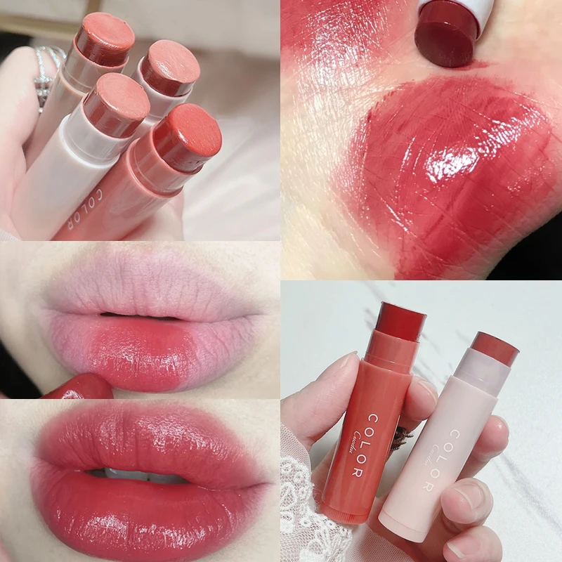 

Crystal Solid Jelly Lipstick Natural Cherry Anti-cracking Non-Stick Moisturizing Lip Balm Reduce Fine Lines Lip Care Cosmetics