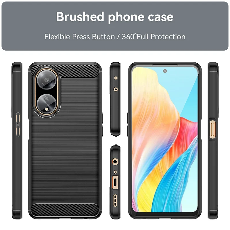 Thick Armor Shockproof Carbon Fiber Silicone Soft Case