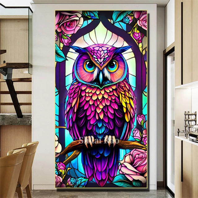 2023 New Large Diamond Painting Flight Colorful Owl Mosaic Picture Diamond  Embroidery Sale Home Decor A014 - AliExpress