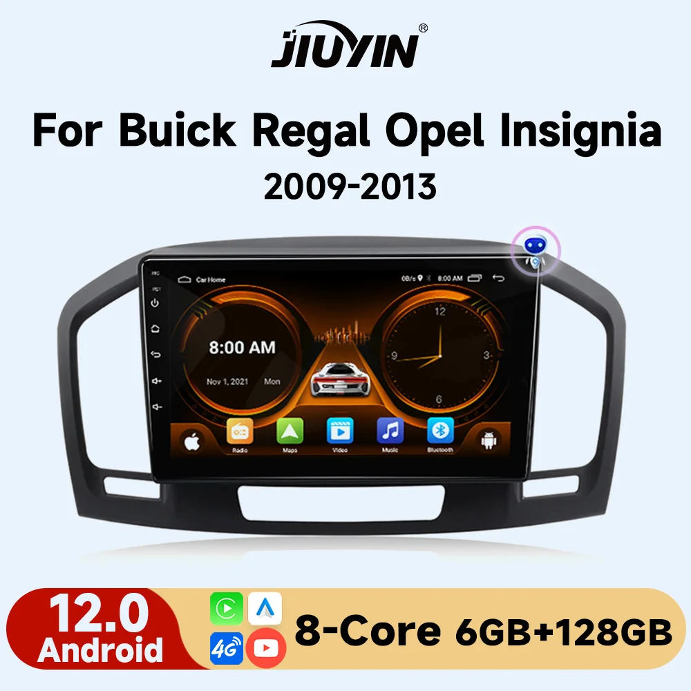 

JIUYIN autoradio For Buick Regal Opel Insignia 2009 - 2013 sans fil CarPlay Android Auto systèmes intelligents auto Lect