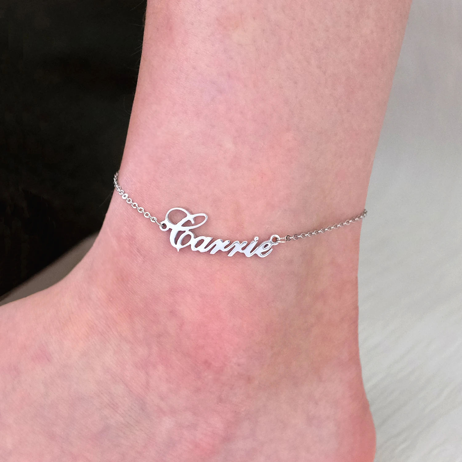 Personalized Name Anklet Custom Anklet Nameplate Jewelry Feet Chain
