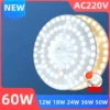 60W 50W 36W 24W 18W 12W LED Ring PANEL Circle Light LED Round Ceiling board circular lamp board AC 220V 230V 240V LED light 1