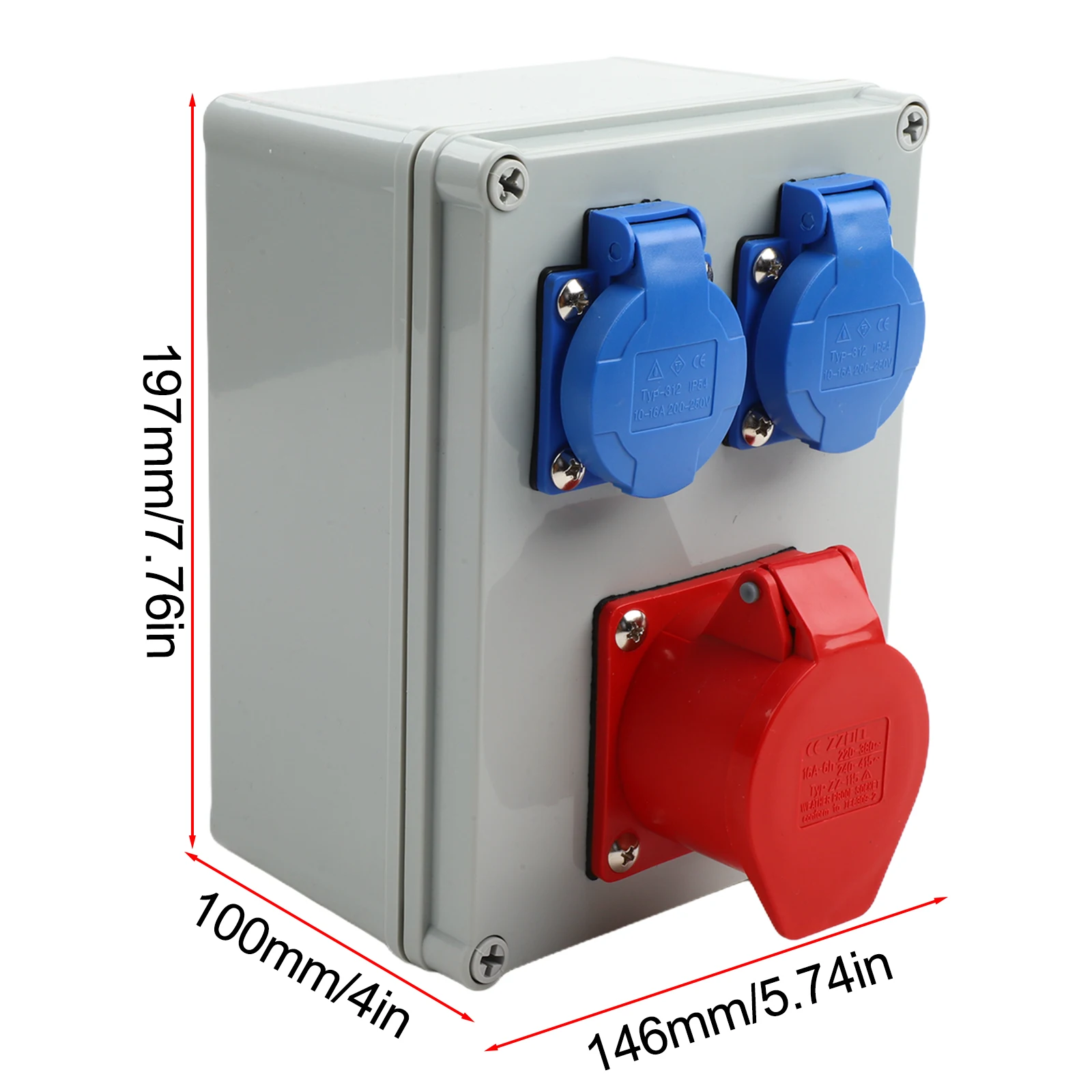 Innovative Design Wall Distributor Socket Featuring Heavy Duty CEE Input Along With Dual Secondary Outlets For Usability