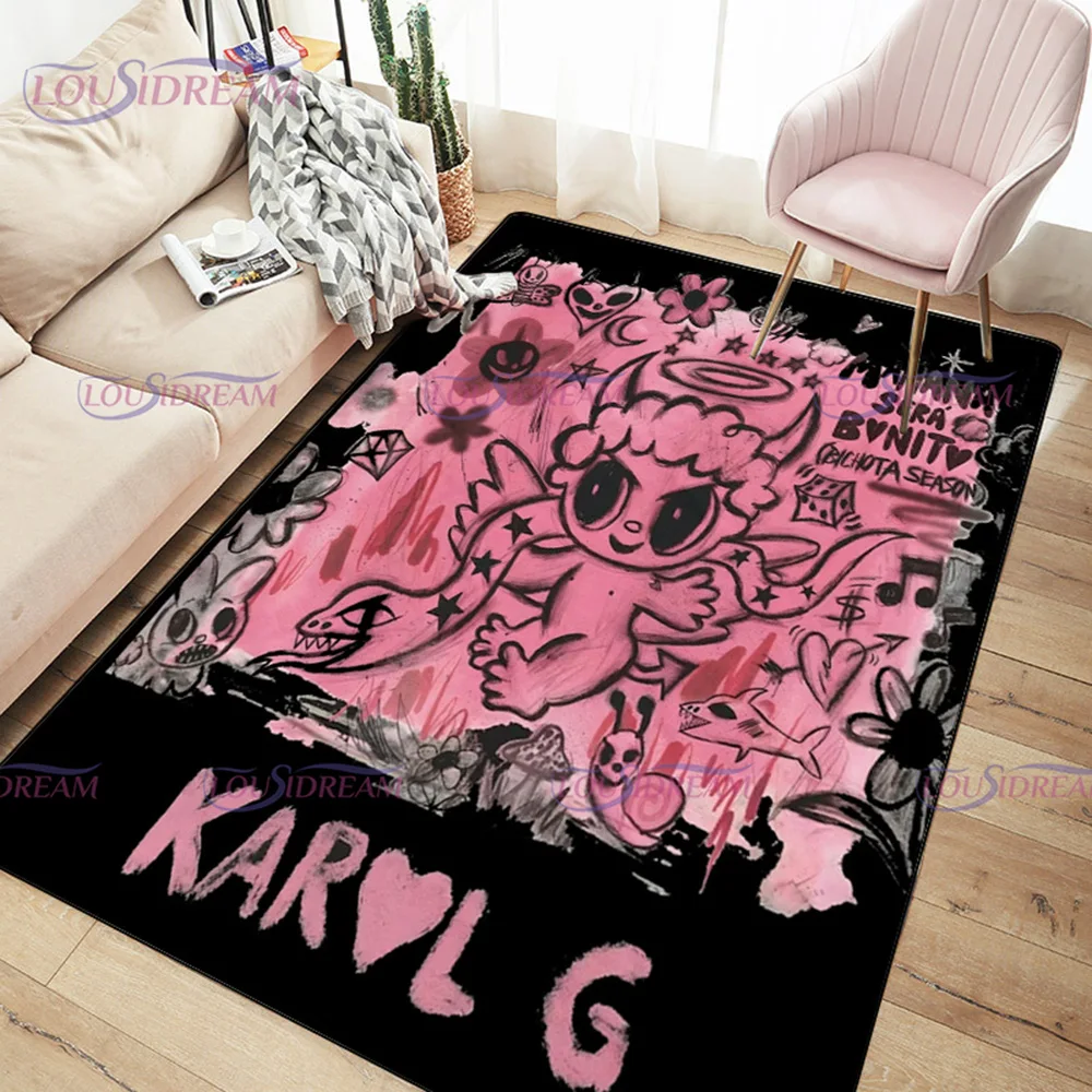 

Коврик для латиноамериканской певицы Karol, нескользящий ковер для гостиной, спальни, дивана, гостиной с мультяшным рисунком русалки, декор для детской комнаты