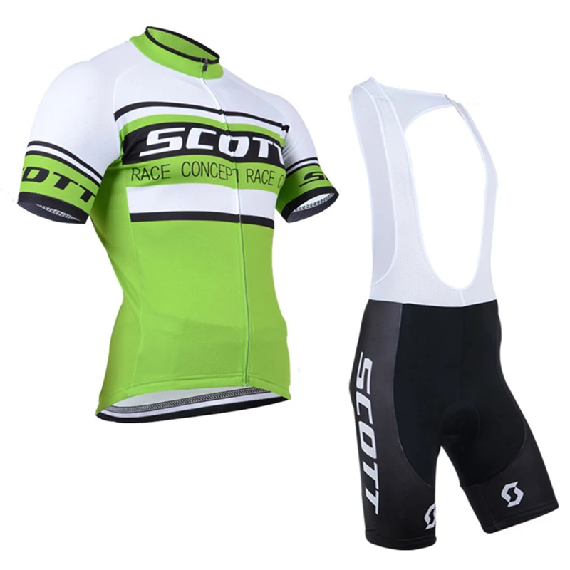 2024 SCOTT Cycling Jersey Set Cycling Bicycle Suit Bicycle Short Sleeve Cycling Clothing Bike Maillot Cycling Jersey Bib Shorts