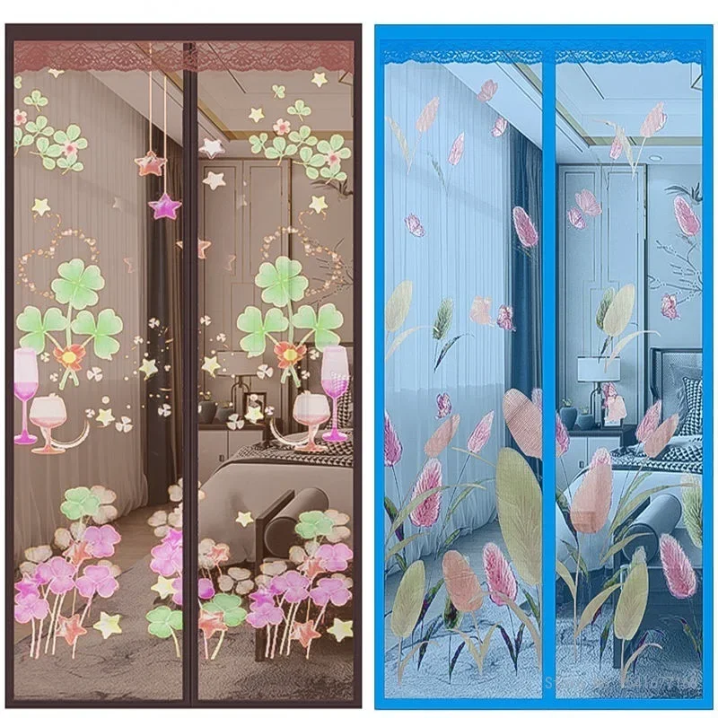 Creative Magnetic Screen Door Curtain, Anti Mosquito Net Insect Fly Bug Curtains Automatic Closing Mesh, Summer, Home Items, 1Pc