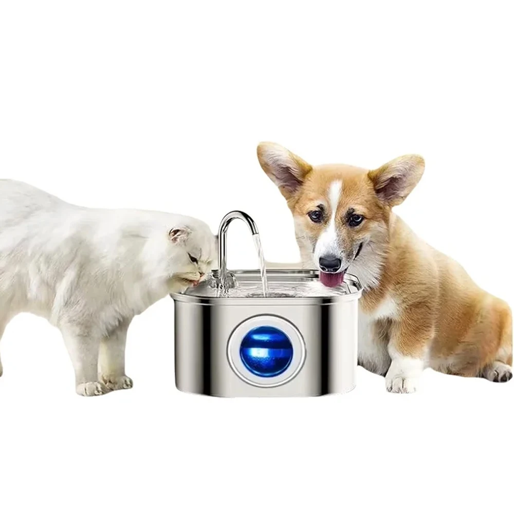 3.2L Cat Automatic Water Dispenser Pet Smart Induction Water Feeder USB With Filter Stainless Steel Dog Feeder Pet Supplies 3.2L Cat Automatic Water Dispenser Pet Smart Induction Water Feeder USB With Filter Stainless Steel Dog Feeder Pet Supplies