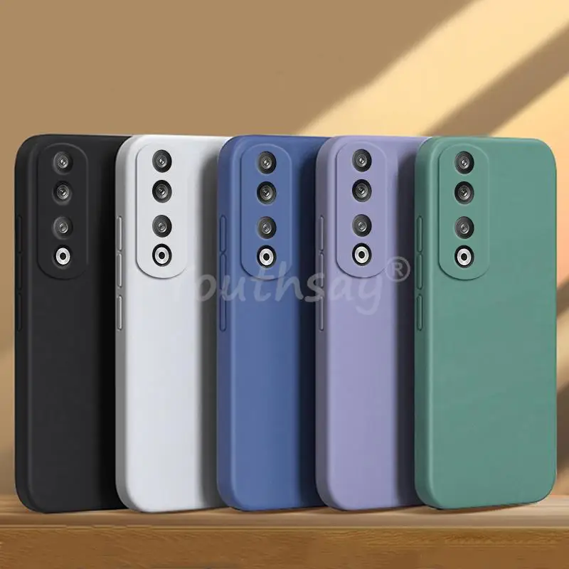 

For Honor 90 Pro Case Silicone Liquid For Honor 90 Pro Cover Plain Rubber TPU Protector Phone Case Honor 90 Pro Cover
