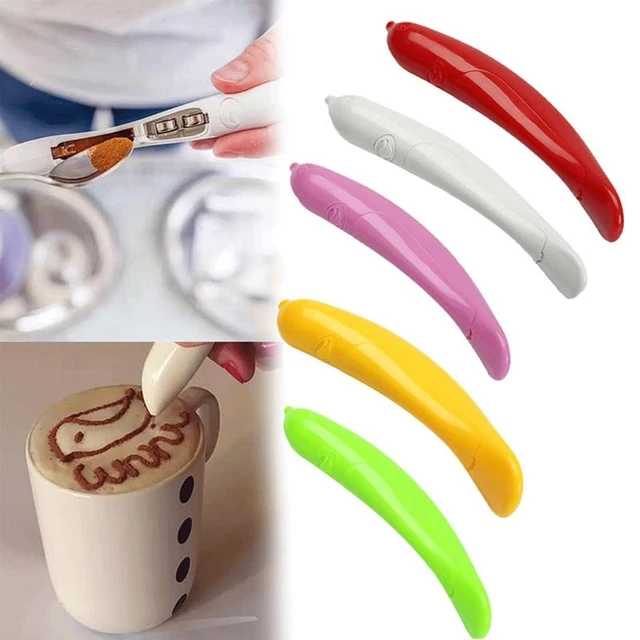 Electrical Latte Art Pen Portable Reusable Decorating Coffee Pen For  Cappuccino Latte Cake Cupcakes And Barista