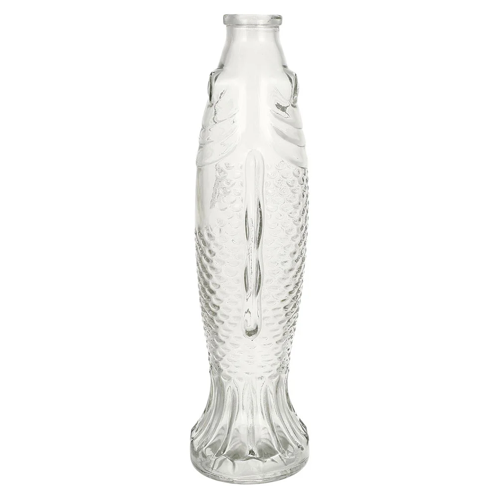Glass Fish Vase Flask Large Pitcher with Lid Pots for Plants Vases Shaped Bottle Container 2
