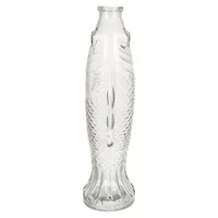 Glass Fish Vase Flask Large Pitcher with Lid Pots for Plants Vases Shaped Bottle Container 2